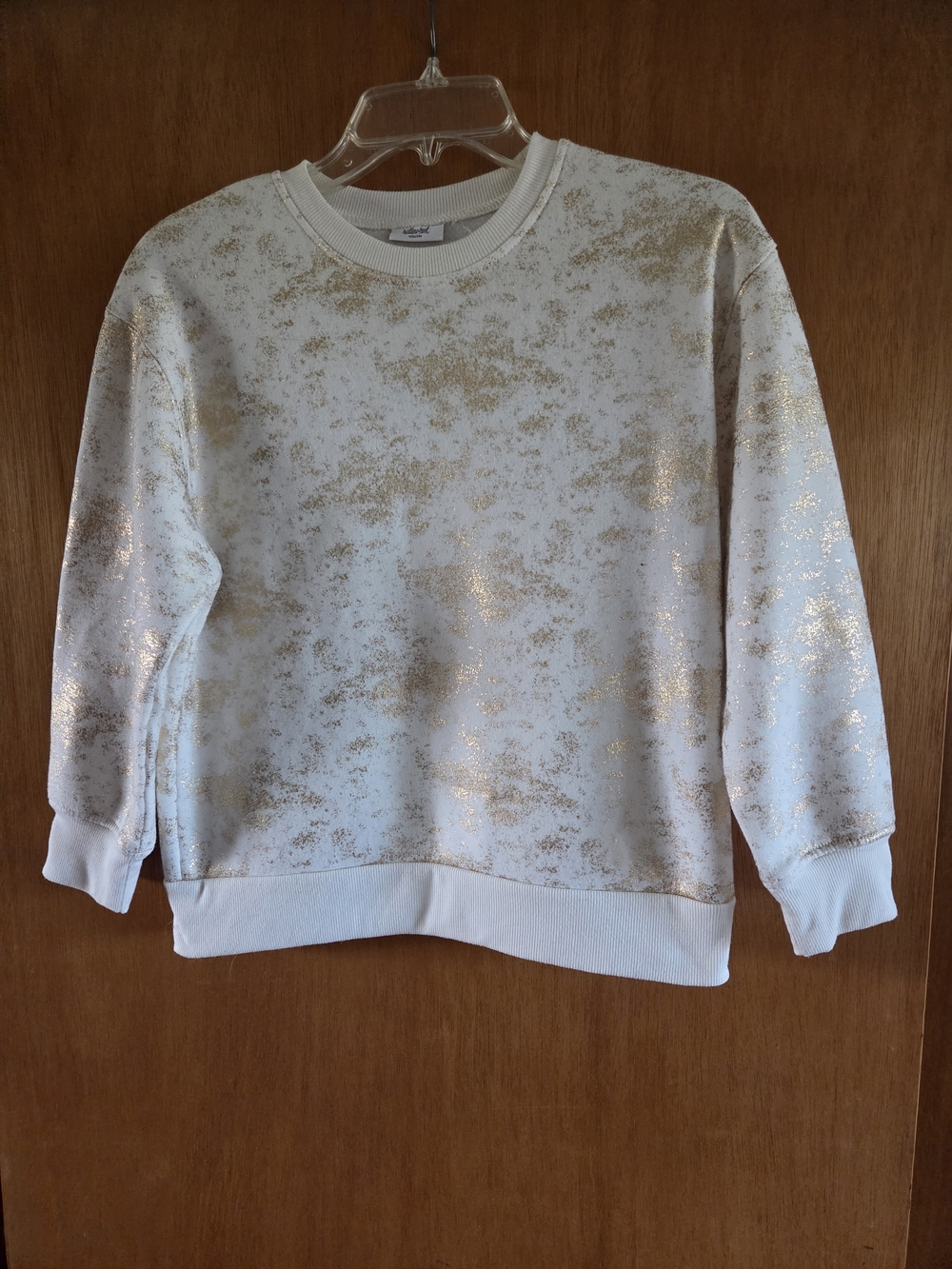 Willow Cream Crewneck Sweatshirt with Gold Foil Detail